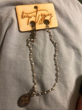 Keep it Gypsy Brown Pendant Beaded Necklace